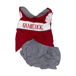18m Sweat Pea Smocks Carolina Gamecocks Bloomer Set